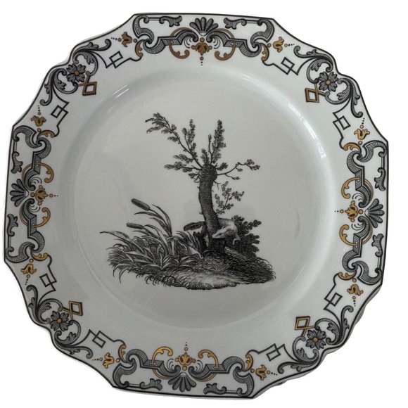 Mottahedeh Metropolitan Museum of Art Du Paquier plates 4 boar dog rabbits  fox - Picture 9 of 12